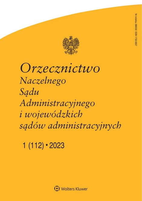 e-prasa: Orzecznictwo Naczelnego Sądu Administracyjnego i WSA – e-wydanie – 1/2023