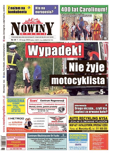 e-prasa: Nowiny Nyskie – e-wydania – 19/2024