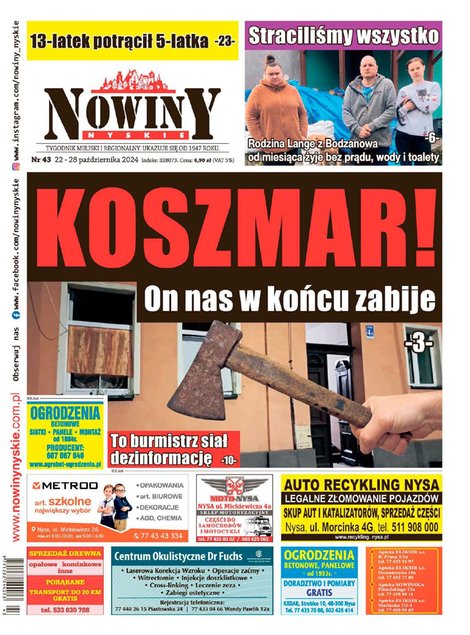 e-prasa: Nowiny Nyskie – e-wydania – 43/2024