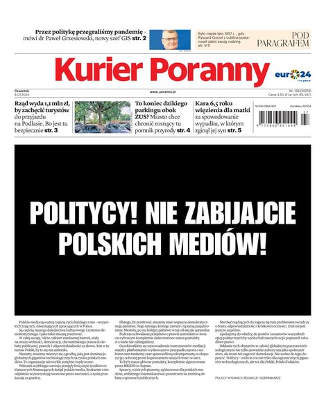 e-prasa: Kurier Poranny – e-wydanie – 129/2024