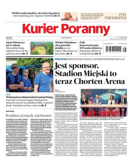e-prasa: Kurier Poranny – e-wydanie – 183/2024