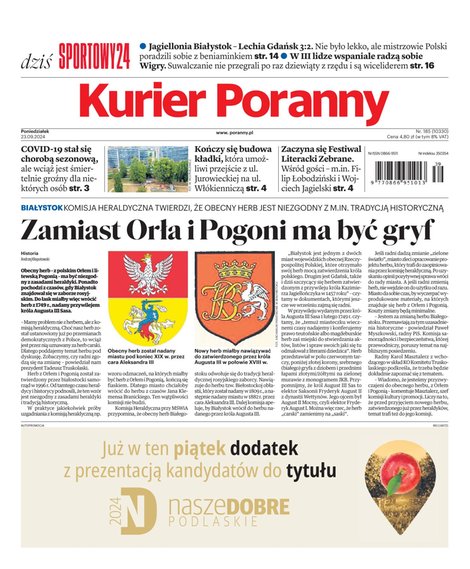 e-prasa: Kurier Poranny – e-wydanie – 185/2024