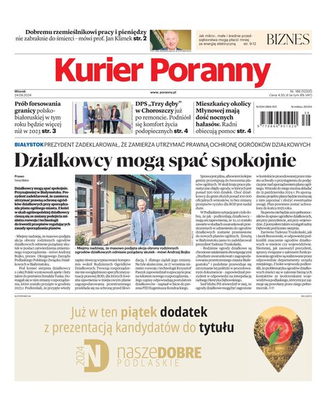 e-prasa: Kurier Poranny – e-wydanie – 186/2024