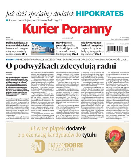 e-prasa: Kurier Poranny – e-wydanie – 187/2024