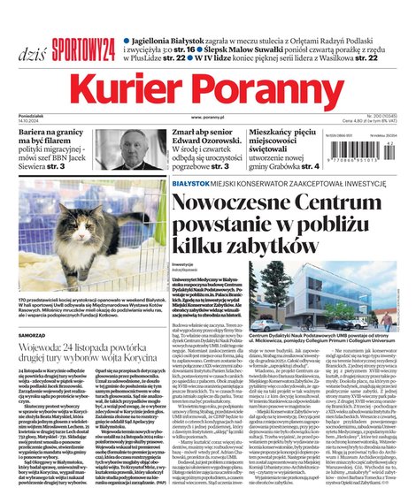 e-prasa: Kurier Poranny – e-wydanie – 200/2024