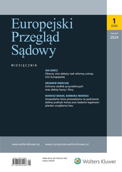 e-prasa: Europejski Przegląd Sądowy – e-wydanie – 1/2024
