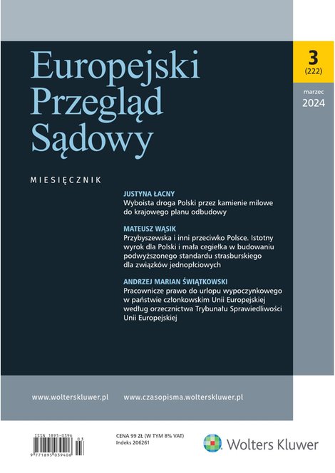 e-prasa: Europejski Przegląd Sądowy – e-wydanie – 3/2024