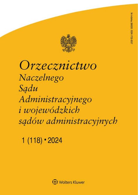 e-prasa: Orzecznictwo Naczelnego Sądu Administracyjnego i WSA – e-wydanie – 1/2024