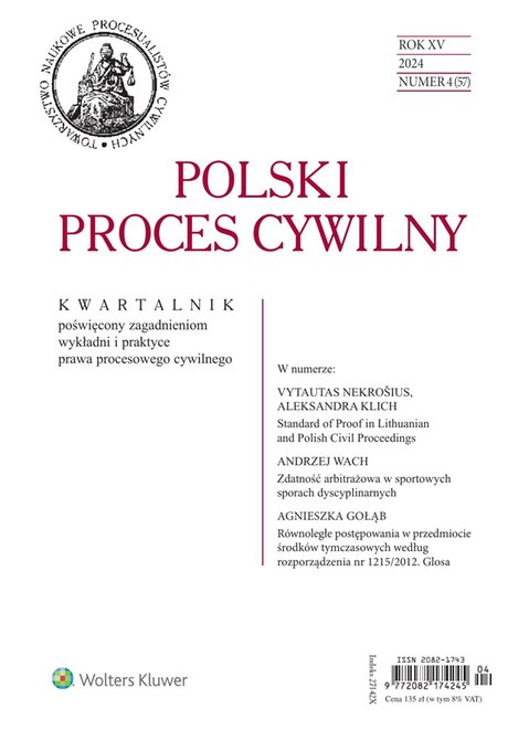 e-prasa: Polski Proces Cywilny – e-wydanie – 4/2024
