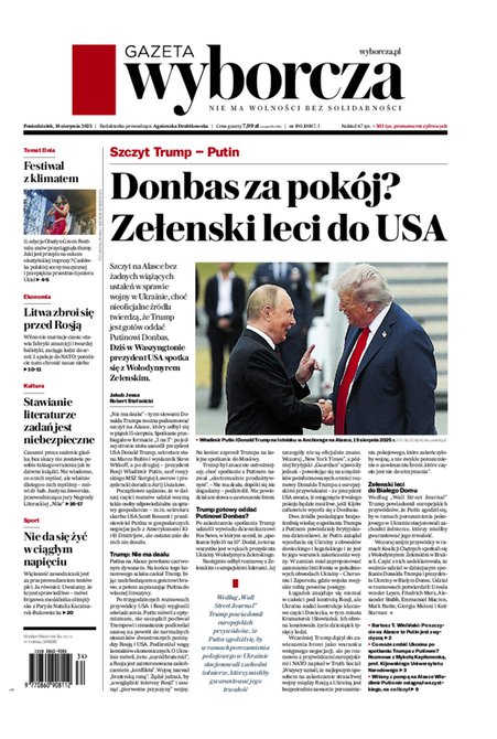 e-prasa: Gazeta Wyborcza - Warszawa – e-wydanie – 190/2025