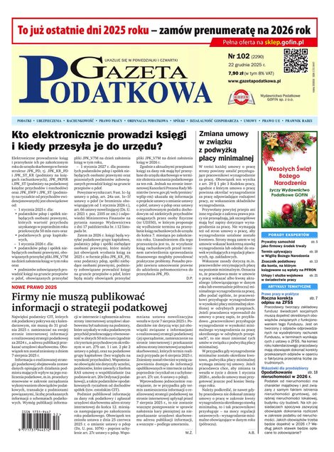 e-prasa: Gazeta Podatkowa – e-wydanie – 101/2025