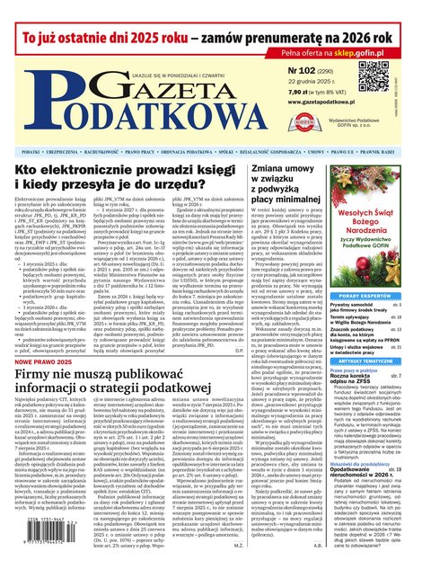 e-prasa: Gazeta Podatkowa – e-wydanie – 102/2025