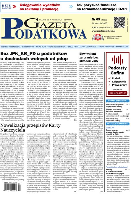 e-prasa: Gazeta Podatkowa – e-wydanie – 65/2025