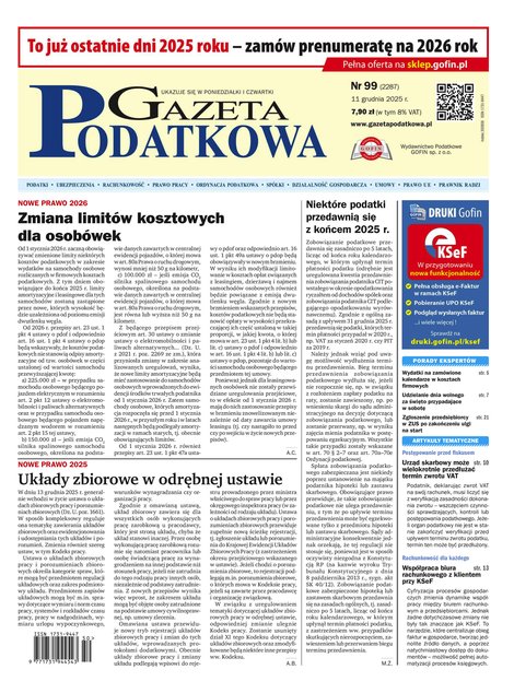 e-prasa: Gazeta Podatkowa – e-wydanie – 99/2025