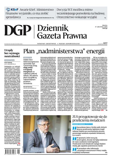 e-prasa: Dziennik Gazeta Prawna – e-wydanie – 244/2025