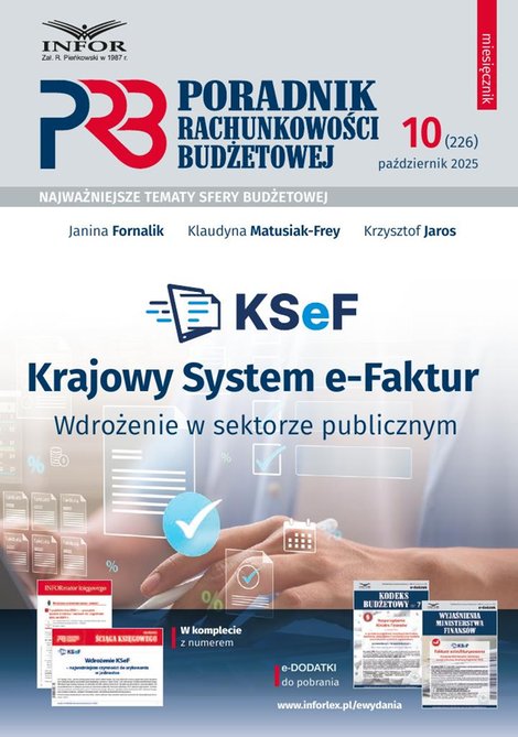 e-prasa: Poradnik Rachunkowości Budżetowej – e-wydanie – 10/2025