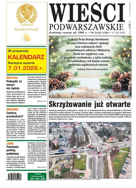 e-prasa: Wieści Podwarszawskie – e-wydanie – 51-52/2025