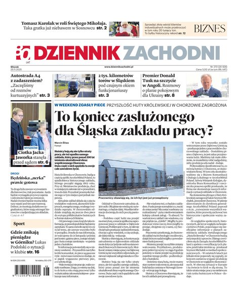 e-prasa: Dziennik Zachodni – e-wydanie – 273/2025