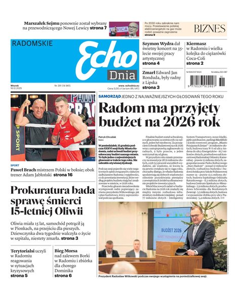 e-prasa: Echo Dnia - Radomskie – e-wydanie – 291/2025