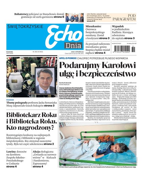 e-prasa: Echo Dnia - Świetokrzyskie – e-wydanie – 293/2025