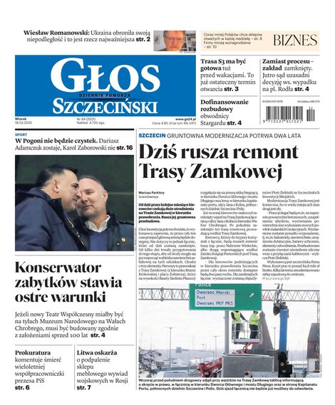 e-prasa: Głos Dziennik Pomorza - Szczecin – e-wydanie – 64/2025