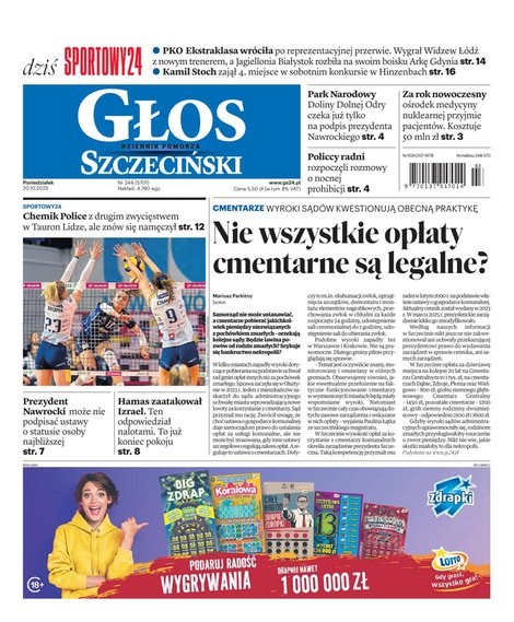 e-prasa: Głos Dziennik Pomorza - Szczecin – e-wydanie – 244/2025