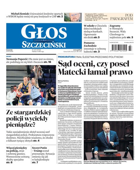 e-prasa: Głos Dziennik Pomorza - Szczecin – e-wydanie – 247/2025