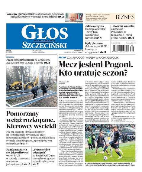 e-prasa: Głos Dziennik Pomorza - Szczecin – e-wydanie – 279/2025