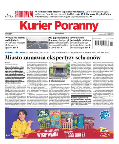 e-prasa: Kurier Poranny – e-wydanie – 208/2025