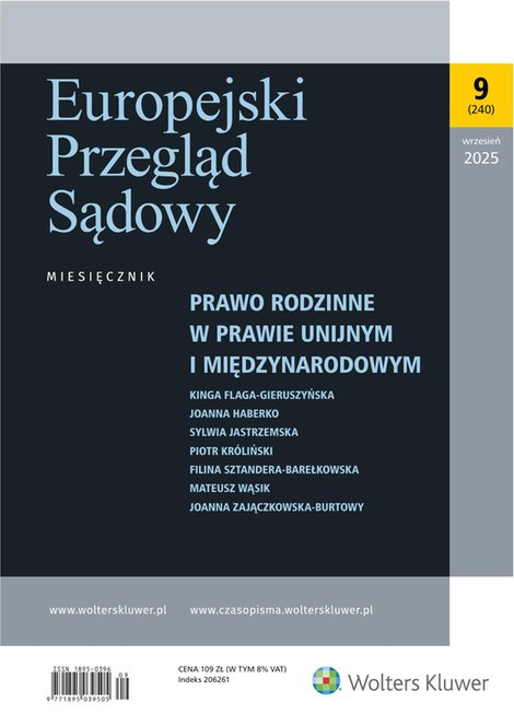 e-prasa: Europejski Przegląd Sądowy – e-wydanie – 9/2025