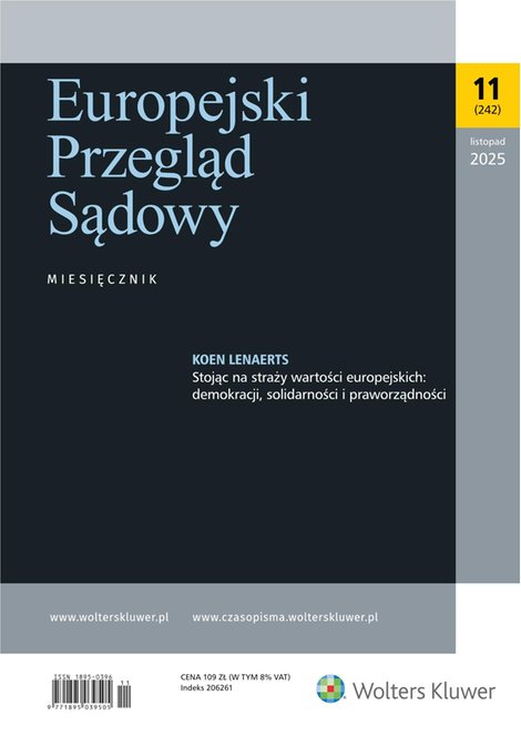 e-prasa: Europejski Przegląd Sądowy – e-wydanie – 11/2025