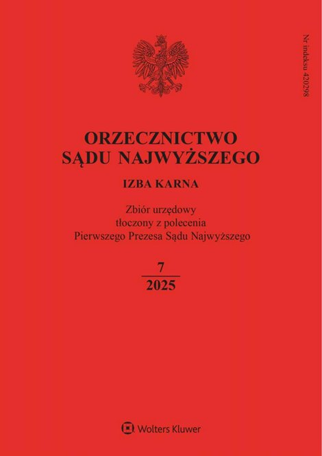 e-prasa: Orzecznictwo Sądu Najwyższego - Izba Karna – e-wydanie – 7/2025