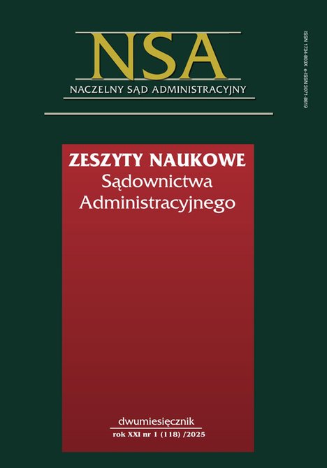 e-prasa: Zeszyty Naukowe Sądownictwa Administracyjnego – e-wydanie – 1/2025
