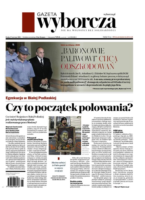 e-prasa: Gazeta Wyborcza - Warszawa – e-wydanie – 139/2026