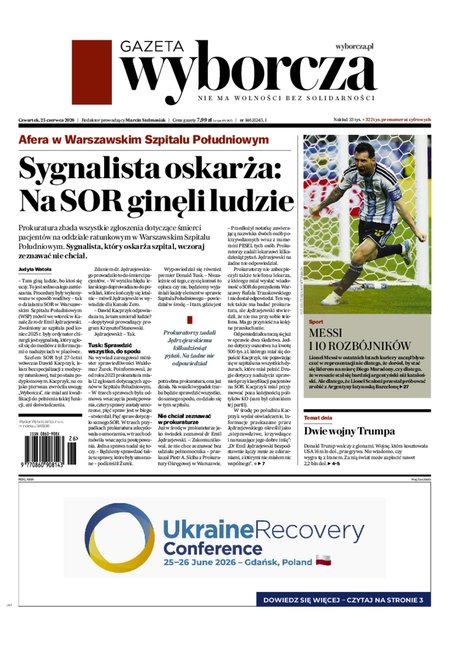 e-prasa: Gazeta Wyborcza - Warszawa – e-wydanie – 146/2026