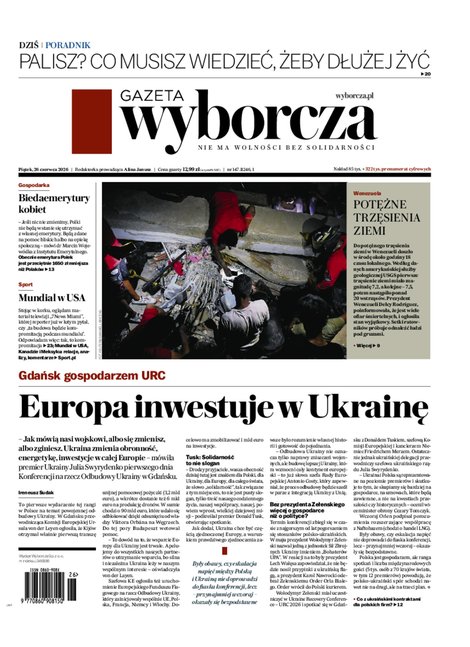 e-prasa: Gazeta Wyborcza - Warszawa – e-wydanie – 147/2026