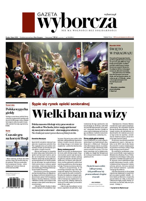e-prasa: Gazeta Wyborcza - Warszawa – e-wydanie – 151/2026