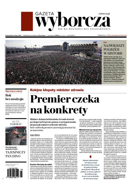 e-prasa: Gazeta Wyborcza - Warszawa – e-wydanie – 155/2026