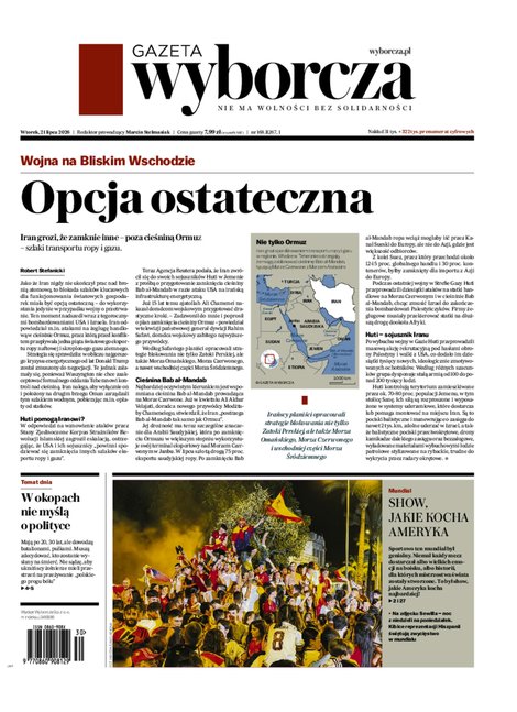 e-prasa: Gazeta Wyborcza - Warszawa – e-wydanie – 168/2026