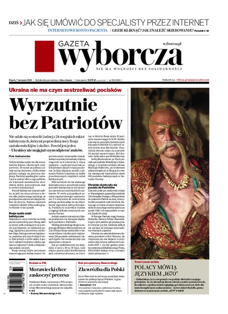 e-prasa: Gazeta Wyborcza - Warszawa – e-wydanie – 183/2026