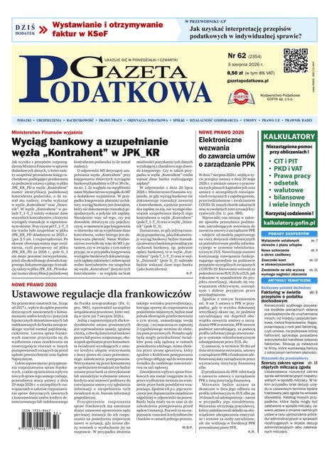 e-prasa: Gazeta Podatkowa – e-wydanie – 62/2026