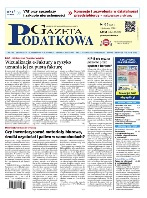 e-prasa: Gazeta Podatkowa – e-wydanie – 65/2026