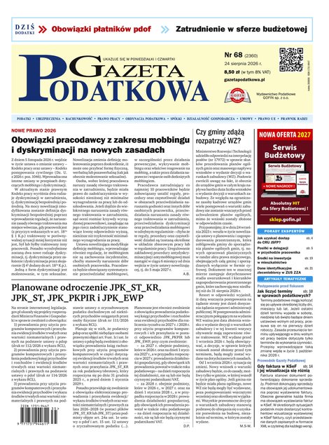 e-prasa: Gazeta Podatkowa – e-wydanie – 68/2026