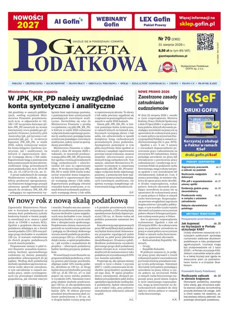 e-prasa: Gazeta Podatkowa – e-wydanie – 70/2026