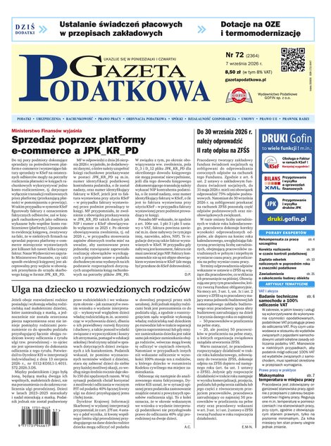 e-prasa: Gazeta Podatkowa – e-wydanie – 72/2026