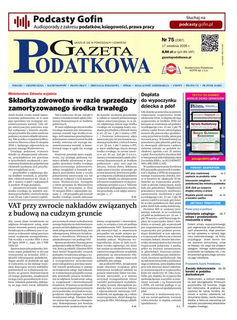 e-prasa: Gazeta Podatkowa – e-wydanie – 75/2026