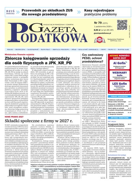 e-prasa: Gazeta Podatkowa – e-wydanie – 79/2026