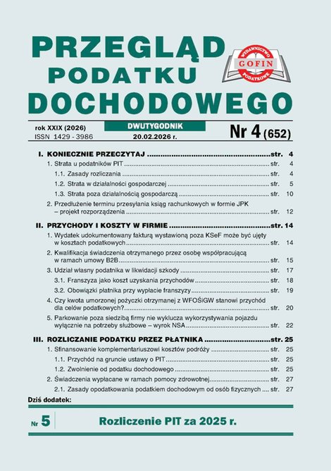 e-prasa: Przegląd Podatku Dochodowego – e-wydania – 4/2026