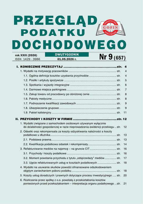 e-prasa: Przegląd Podatku Dochodowego – e-wydania – 9/2026