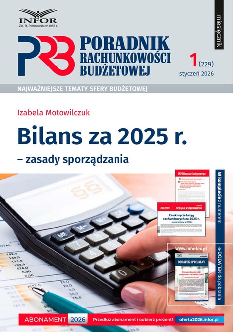 e-prasa: Poradnik Rachunkowości Budżetowej – e-wydanie – 1/2026